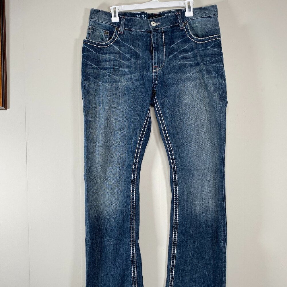 INC International Concepts Blue Bootcut Jeans